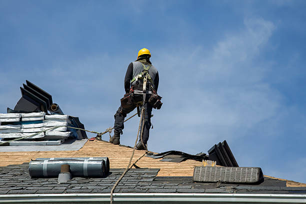 Professional Gutter Installation technician working in Earling, IA